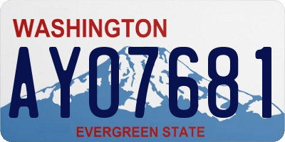 WA license plate AYO7681