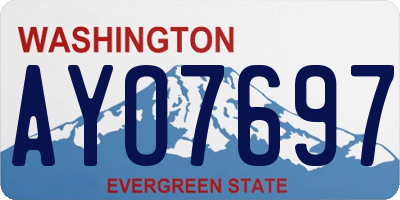 WA license plate AYO7697