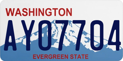 WA license plate AYO7704
