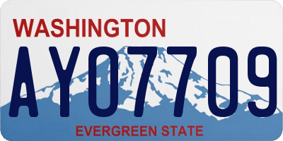 WA license plate AYO7709