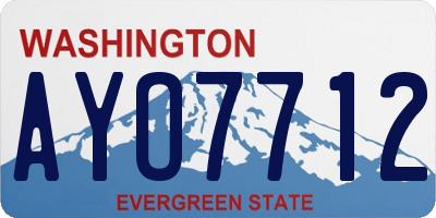 WA license plate AYO7712