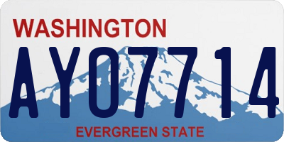 WA license plate AYO7714