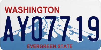 WA license plate AYO7719