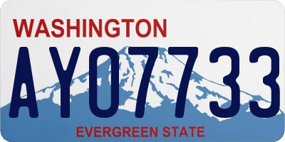 WA license plate AYO7733