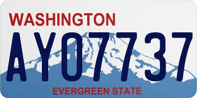 WA license plate AYO7737