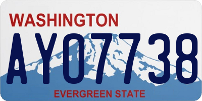 WA license plate AYO7738