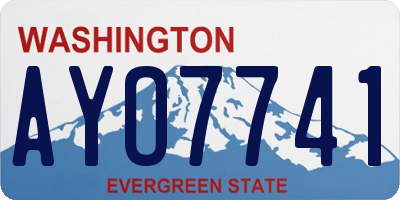 WA license plate AYO7741