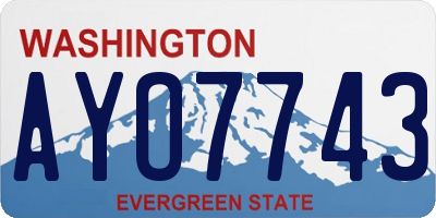 WA license plate AYO7743