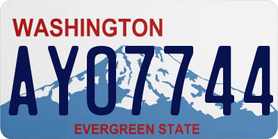 WA license plate AYO7744