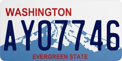 WA license plate AYO7746