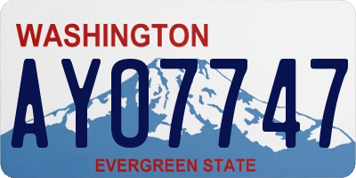 WA license plate AYO7747