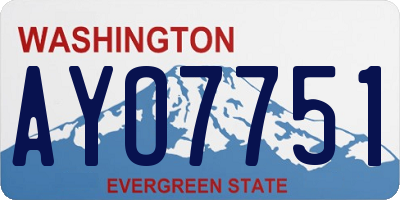 WA license plate AYO7751
