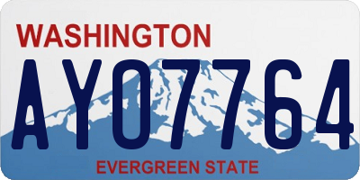 WA license plate AYO7764
