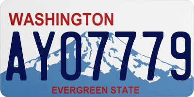 WA license plate AYO7779