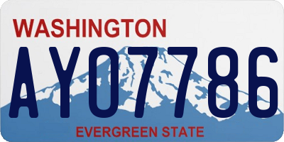 WA license plate AYO7786