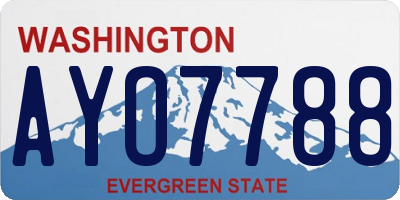 WA license plate AYO7788