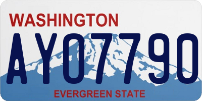 WA license plate AYO7790