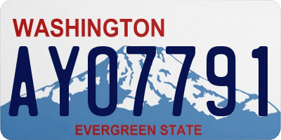 WA license plate AYO7791