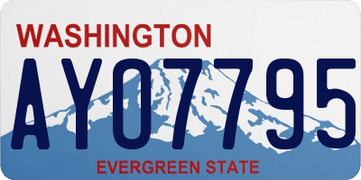 WA license plate AYO7795
