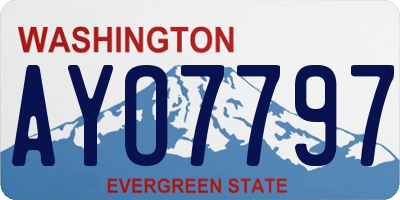 WA license plate AYO7797