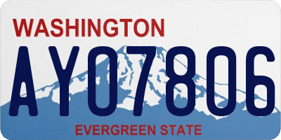 WA license plate AYO7806