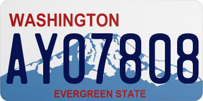 WA license plate AYO7808