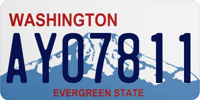 WA license plate AYO7811