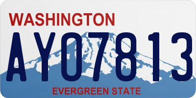 WA license plate AYO7813