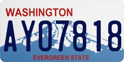 WA license plate AYO7818