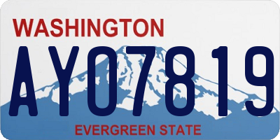 WA license plate AYO7819