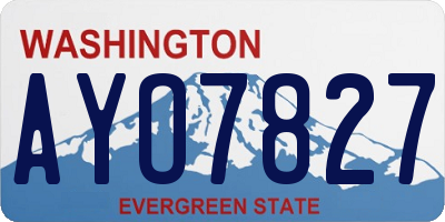 WA license plate AYO7827