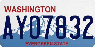 WA license plate AYO7832