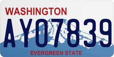 WA license plate AYO7839