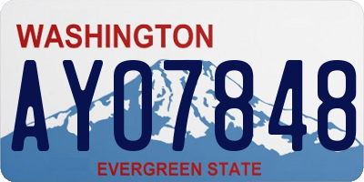 WA license plate AYO7848