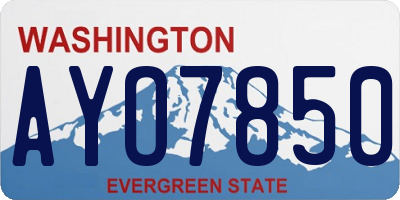WA license plate AYO7850