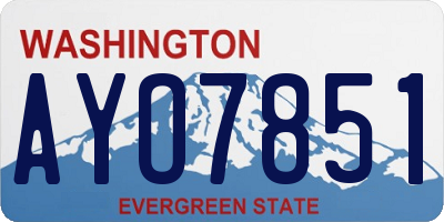 WA license plate AYO7851