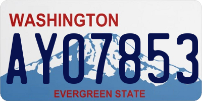 WA license plate AYO7853