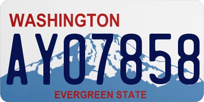 WA license plate AYO7858