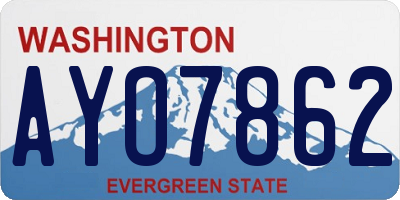 WA license plate AYO7862