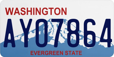 WA license plate AYO7864