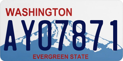 WA license plate AYO7871