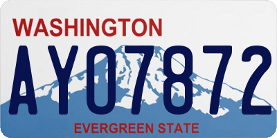 WA license plate AYO7872