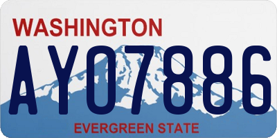 WA license plate AYO7886
