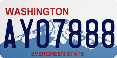 WA license plate AYO7888