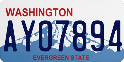 WA license plate AYO7894