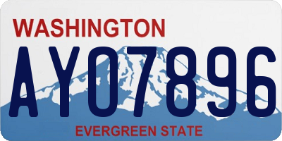 WA license plate AYO7896