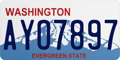 WA license plate AYO7897