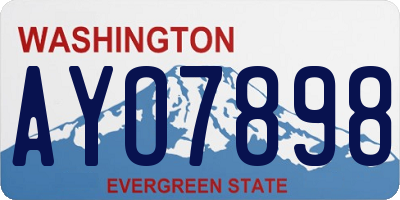 WA license plate AYO7898