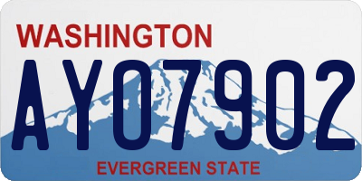 WA license plate AYO7902
