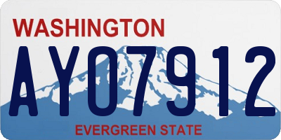 WA license plate AYO7912